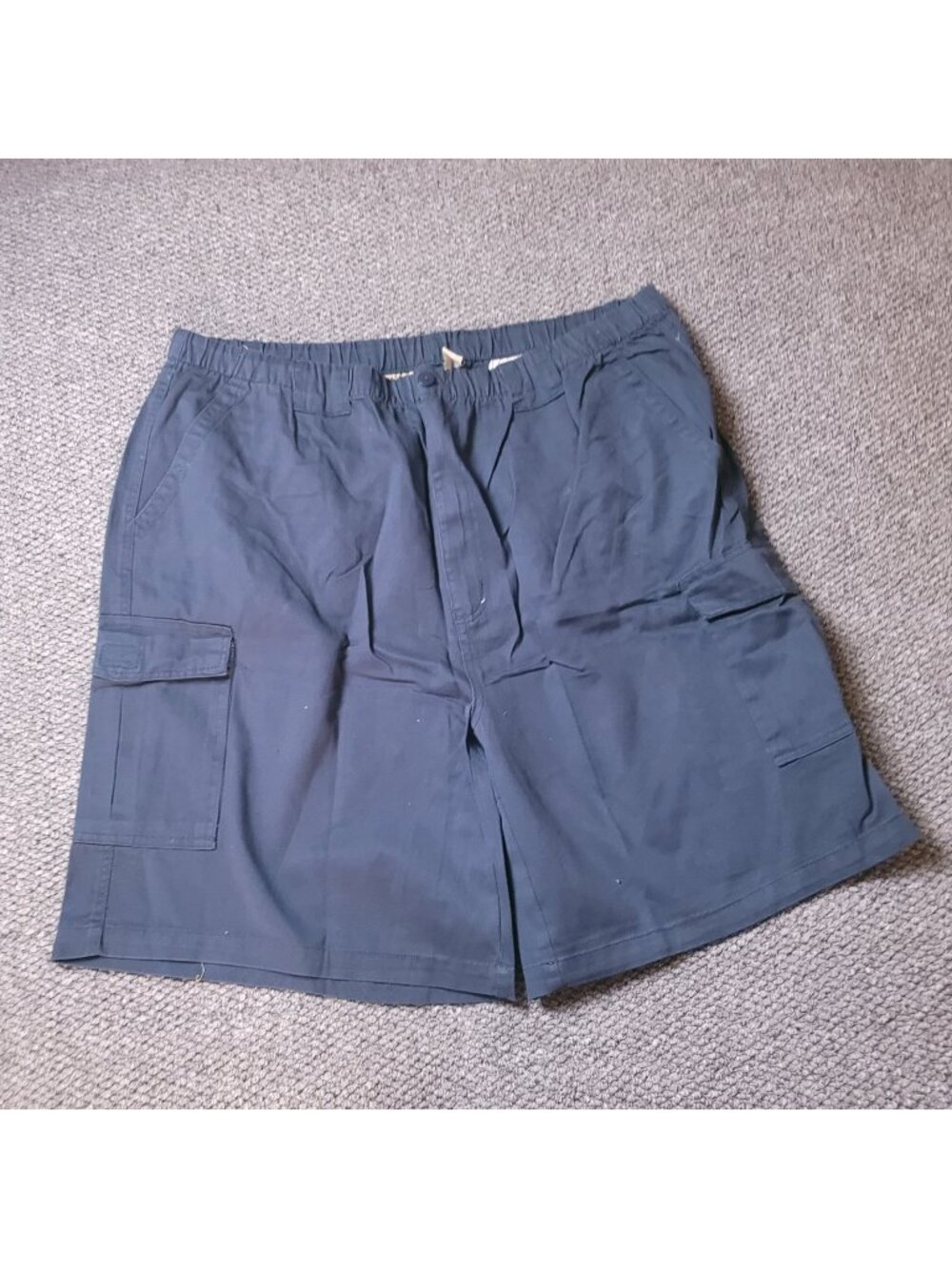 Boulder Creek Cargo Shorts Mens 2XL Big Tall Khaki Elastic LL Chino y2K Blue